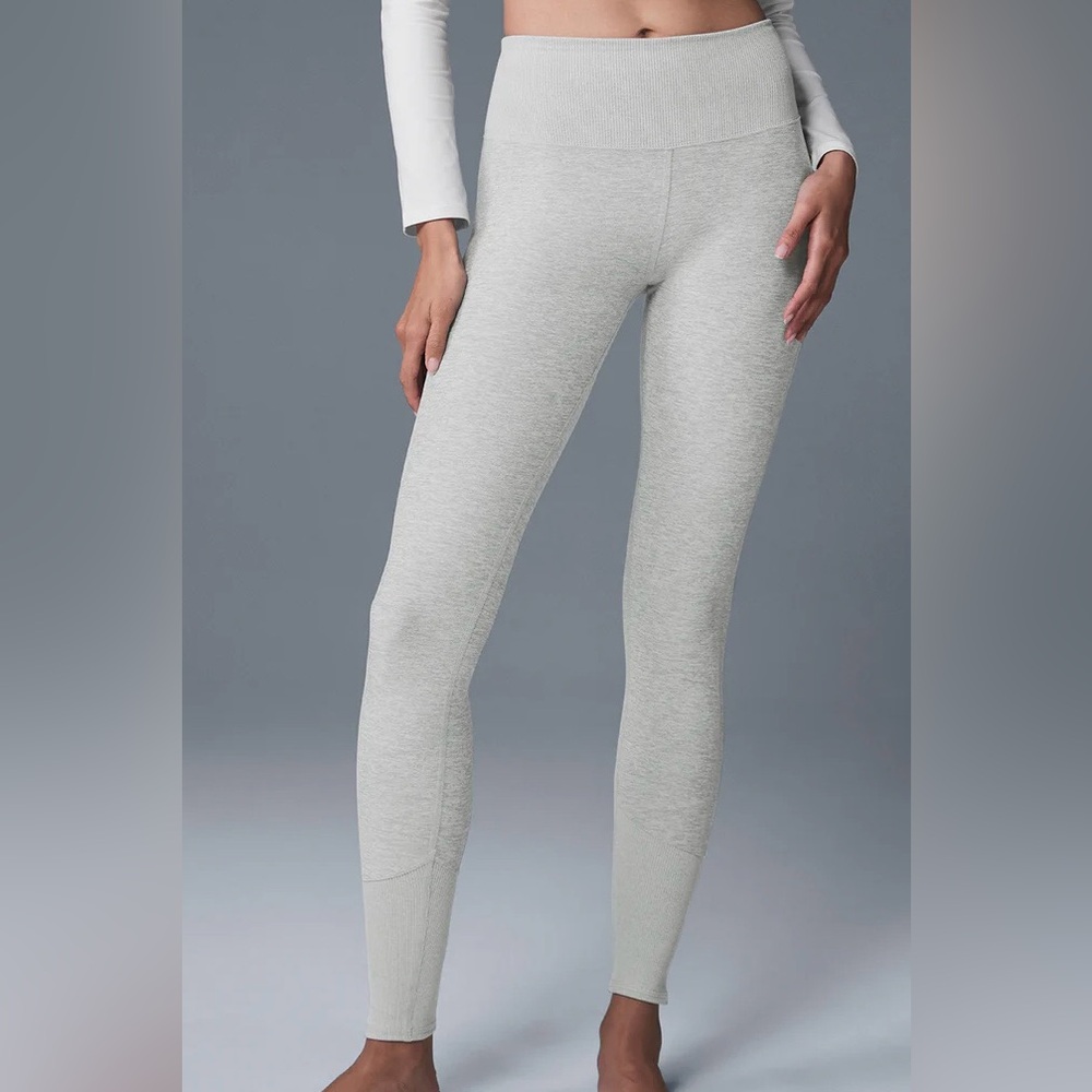 High-Waist Alosoft Lounge Legging in Terracotta - Picture 2 of 11